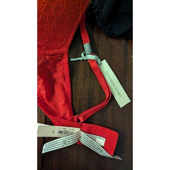 Victoria's Secret new w All tags 36D  Lined Perfect Coverage Padded Lipstick Red - Picture 9 of 16
